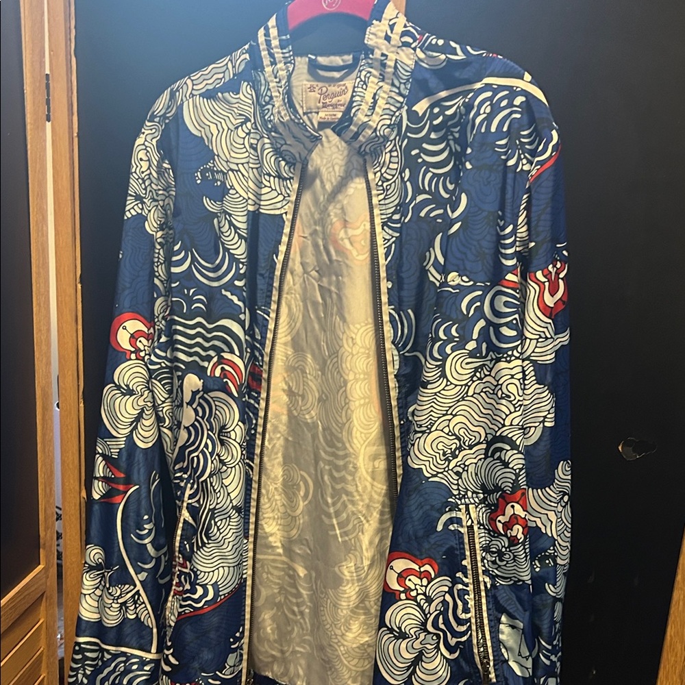 Original Penguin Navy and White Patterned Jacket